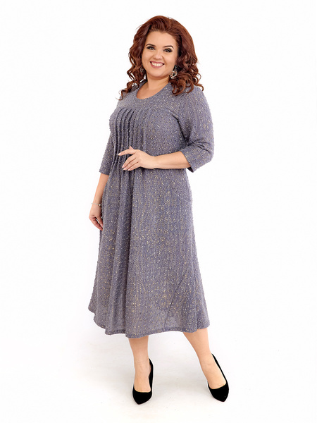 Платье женское миди 404-3Серый