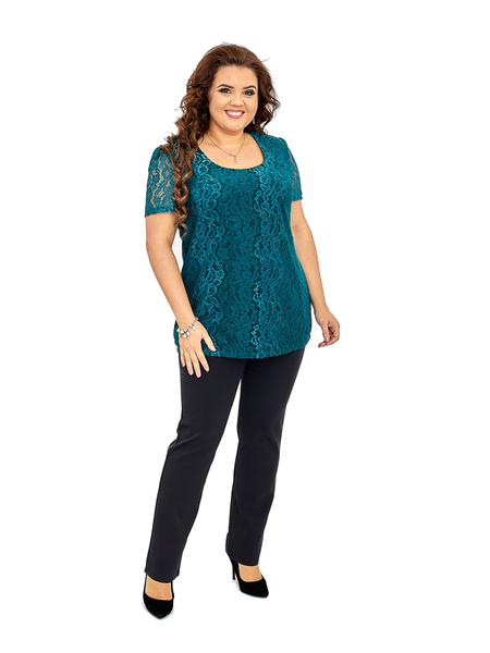 Повседневный брючный костюм зеленого цвета  440Зеленый