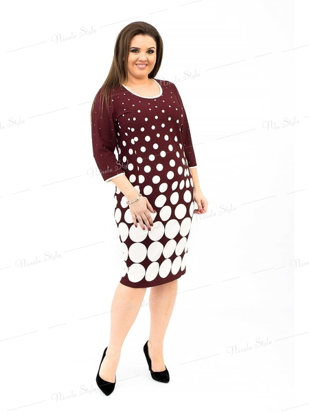 Трикотажное бордовое женское платье на каждый день 177-2Бордовый