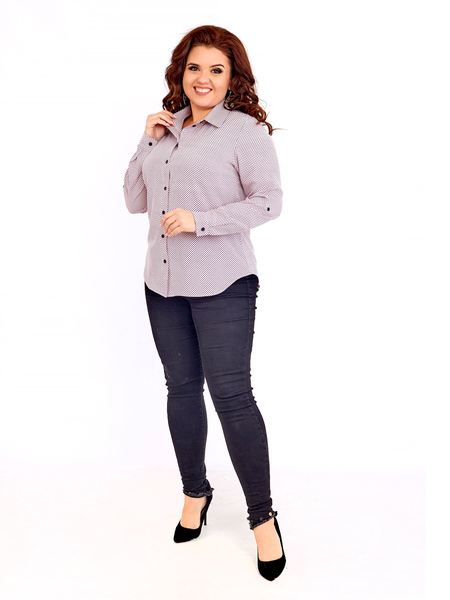 Классическая женская блузка 415-4Бежевый