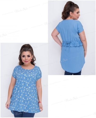 Туника женская №294-1 джинсБирюзовый