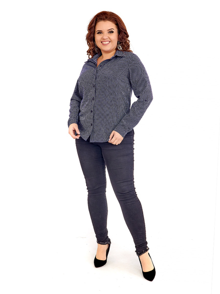 Классическая женская блузка 415-2Серый