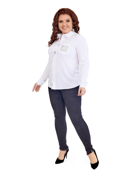 Классическая женская блузка 415-8Белый