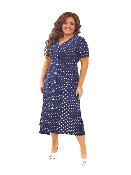 Оригинальное  платье   в горох 431e