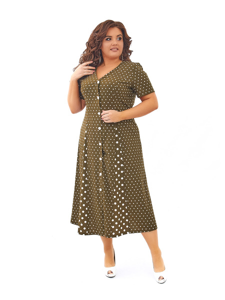 Оригинальное платье в горох 431-1e