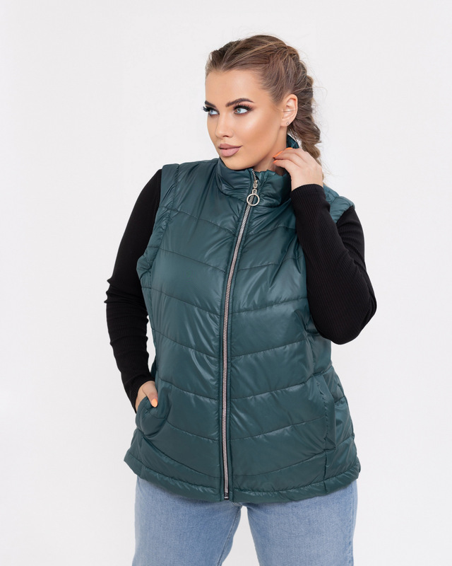 Жилетка  тепла 508--2Зеленый