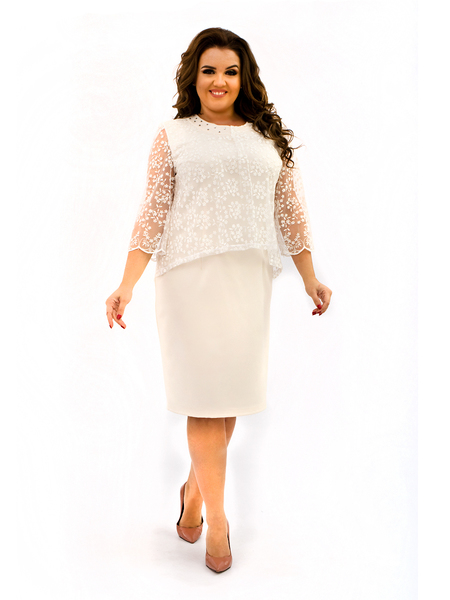 Благородное белое женское платье "Grace" 337-2e