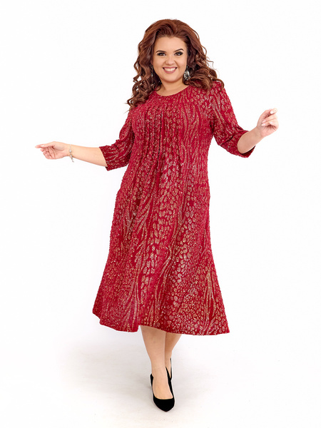 Платье женское миди 404Бордовый
