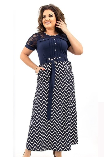 Синее длинное женское платье макси 193Синий