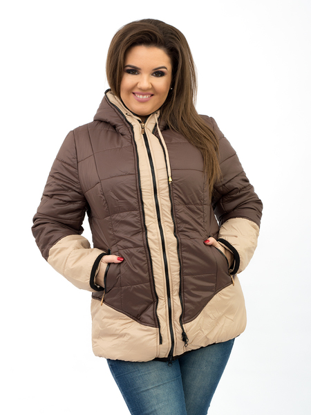 Коричневая женская куртка модель 90-2Коричневый
