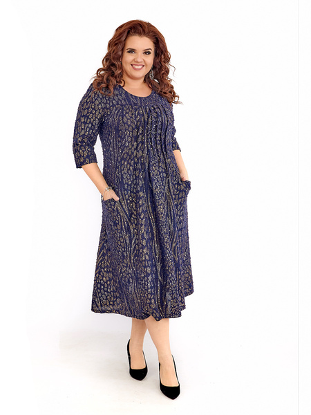 Платье женское миди 404-2Синий