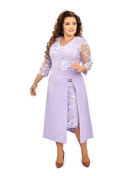 Нарядное женское платье Ninele Style  421Сиреневый